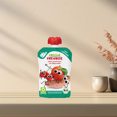 「全场300包邮」德国freche freunde6个月有机红薯苹果酸樱桃果泥