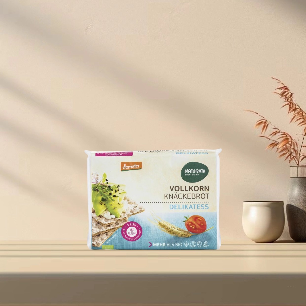 「全场满300包邮」德国发货naturata有机demeter全麦面包脆片
