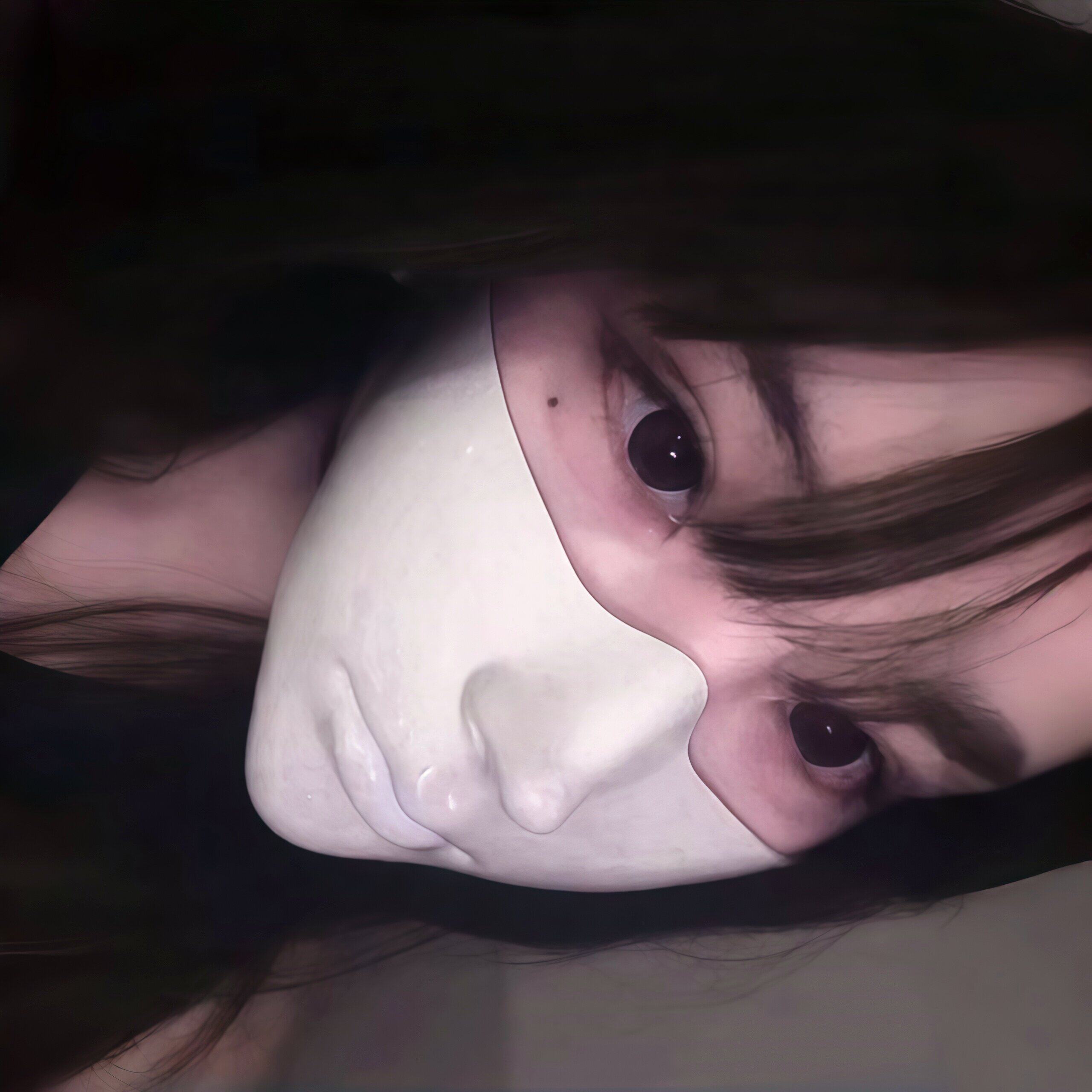 【一分钟拍照灵感】Black Angel覆面系暗黑清冷半脸面具拍照神器
