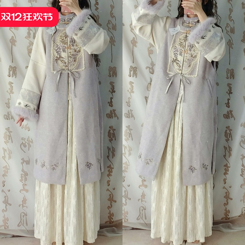 新中式冬汉服，绒暖雅致显国风