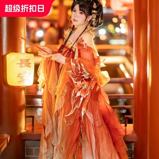 2025汉服女齐胸襦裙一片式重工大袖衫春夏套装宫廷晚宴高端锦鲤