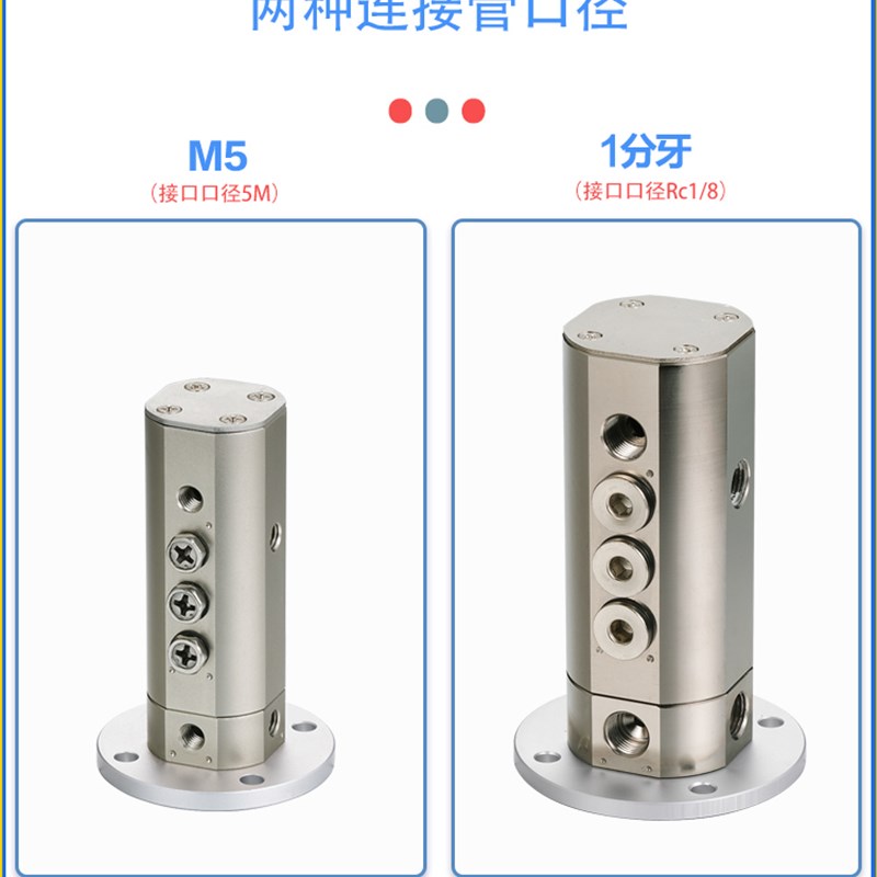 替CKD RJF-M5-02-04-06-08-6A-Rc1/8-12-16多回路旋转接头歧管块