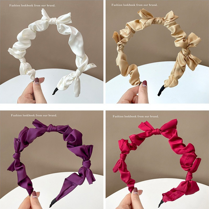 Korean Hairbands for Woman Hair Accessories Candy Color Plea