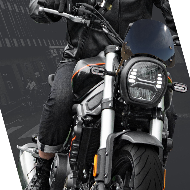 适用无极AC525改装挡风玻璃前挡风500AC复古风挡摩托车改装小风挡