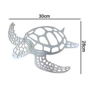 Ornament Beach Art Sea Decorat Wall Turtle Decor Metal Theme