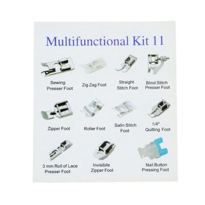 极速11pcs Multifunction Presser Foot Spare Parts Accessories
