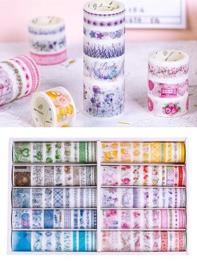 Washi Tape Set 100 Rolls Self Adhesive Tape Paper Sticky Ta