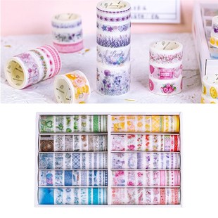 Washi Tape Set 100 Rolls Self Adhesive Tape Paper Sticky Ta