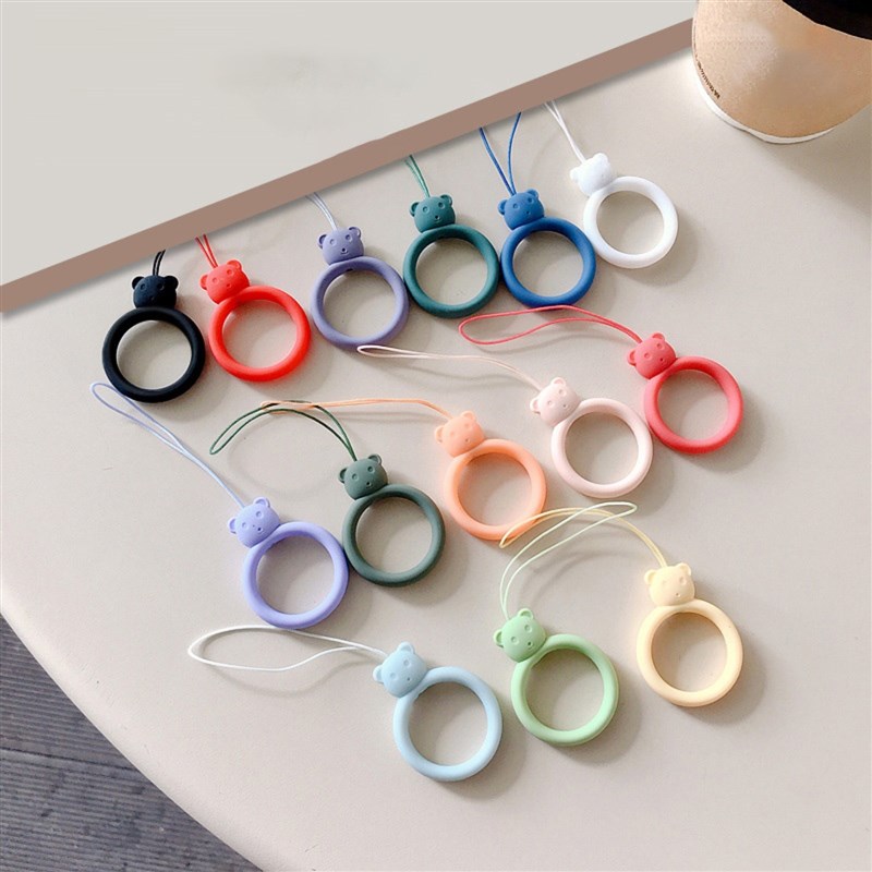 New 2pcs Silicone Pendant Mobile Phone Straps Keycord Lanya
