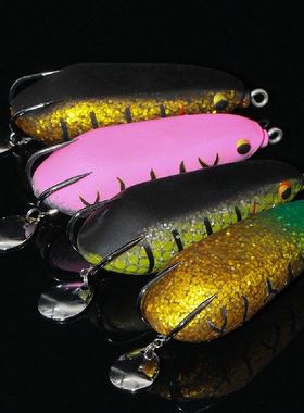 Simulation Reflective Sequins Frog Fake Fishing Lures 86mm 2