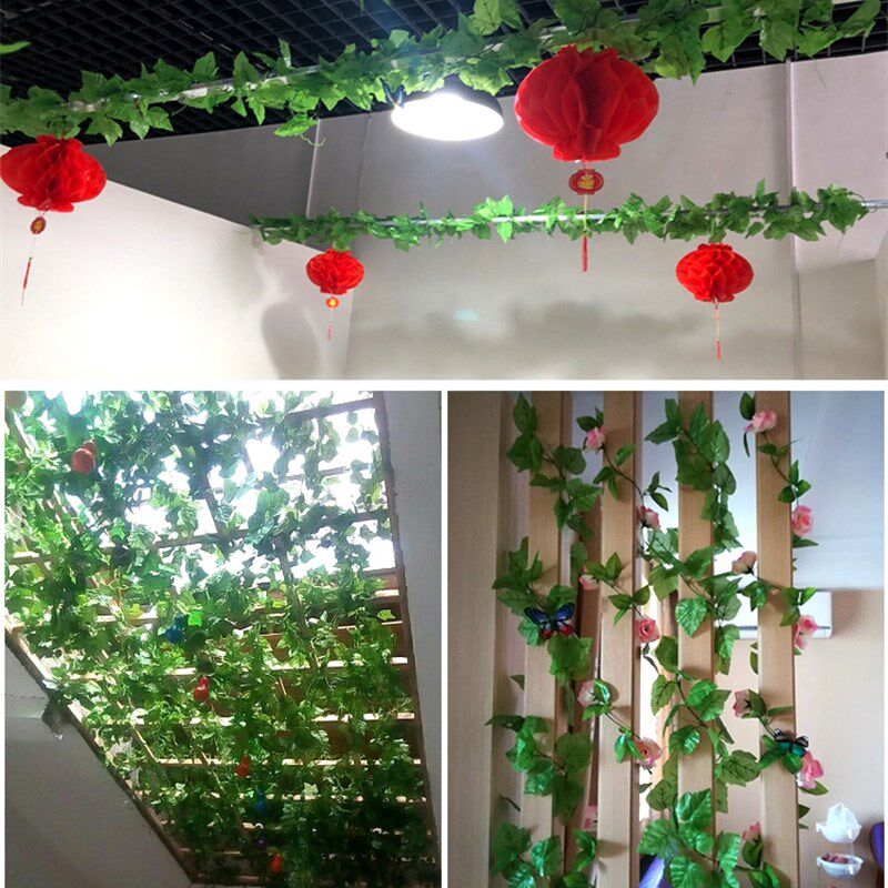 假爬藤植物仿真室外天花板子包柱子吊顶装饰店铺绿腾塑胶花吊饰