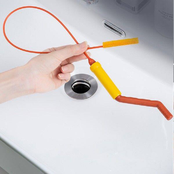 Orange Yellow Clog Remover Cleaning Hair Cleaning Artifact