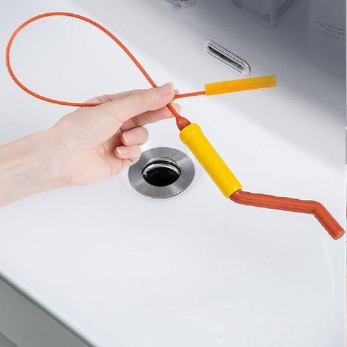 Orange Yellow Clog Remover Cleaning Hair Cleaning Artifact