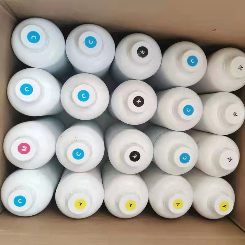 PET水性涂料打印机专用墨水 柯式烫画机墨水  白墨T恤抖粉墨水