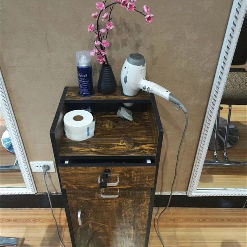 极速理发专用推车镜台产品柜子复古美发店发廊工具柜烫染抽屉式工