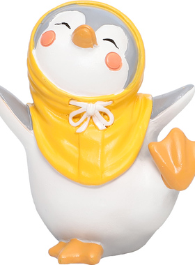 小企鹅摆件创意家居装饰品办公室桌面可爱卡通ins少女心树脂摆设