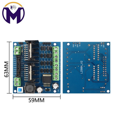 L298N电机驱动模块 四路电机驱动 智能小车驱动电机模块