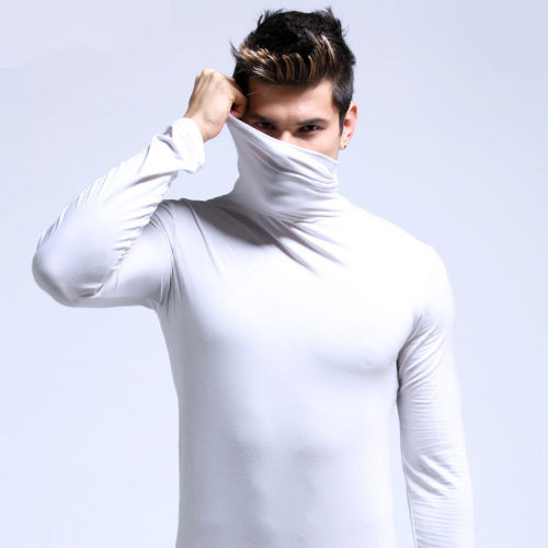 极速Winter High Collar Rashguard Mens Thermal Underwear Men