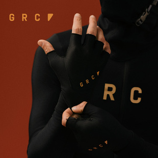 LABEL男女春夏透气防震山地车公路车装 GRC骑行手套半指GOLD 备