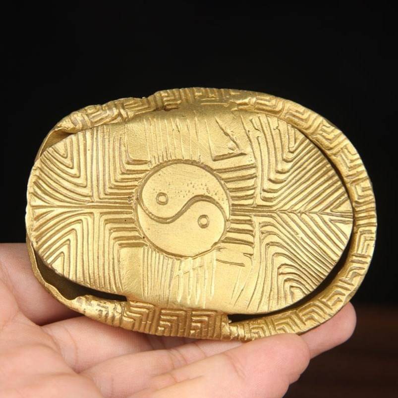 易经学习工具易经64卦图易经64卦牌摇卦工具乌龟壳摇卦家居摆饰