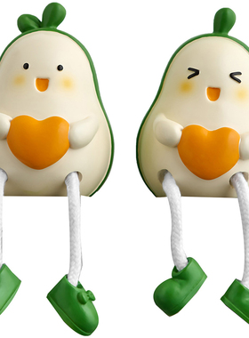 可爱情侣吊脚娃娃小摆件家居卧室装饰品客厅展柜洞洞板墙上置物架