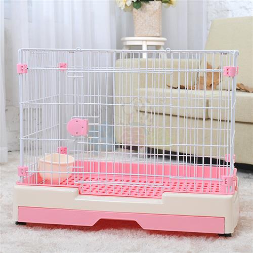 宠物狗笼子猫笼带厕所小型犬柯基泰迪中号平顶铁狗笼 狗窝