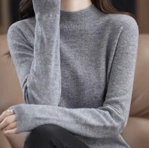 66【爆款秒杀】半高圆领套头大码宽松百搭打底