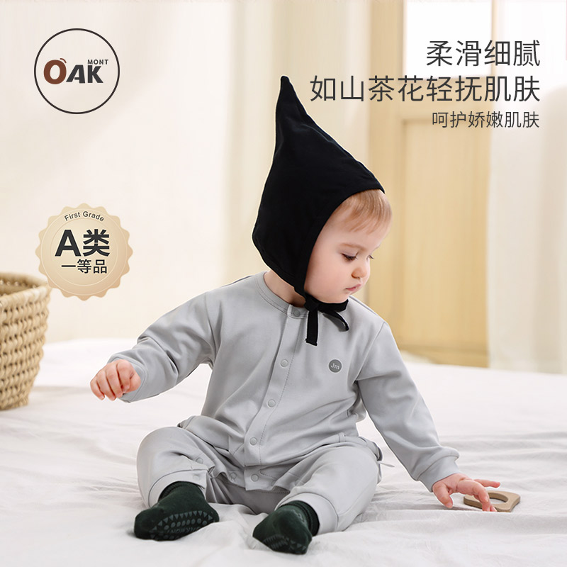 婴儿连体衣春装山茶花宝宝衣服