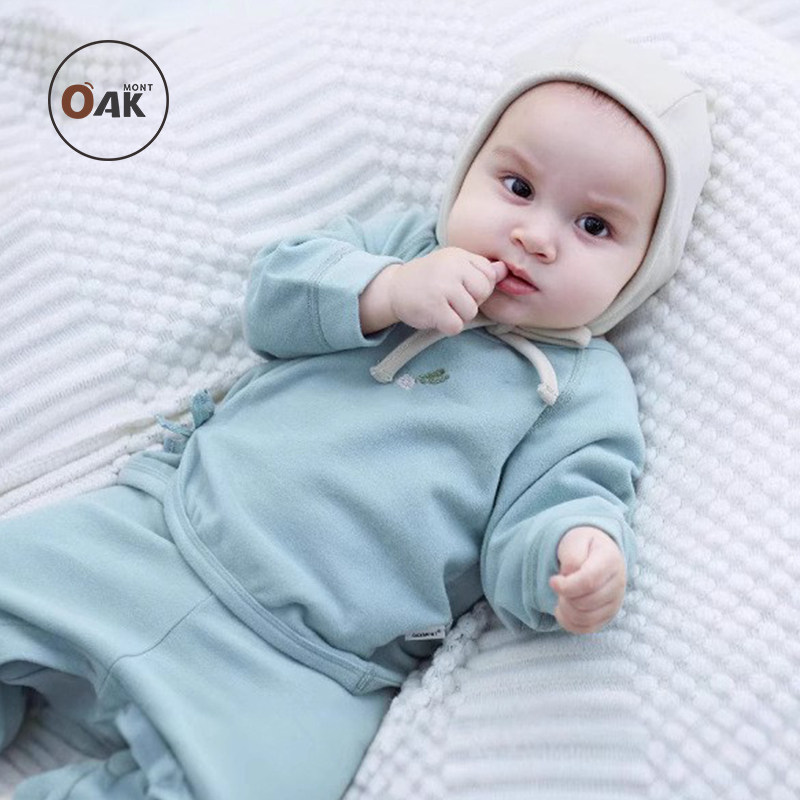 oakmont婴幼儿秋冬套装新生儿宝宝小月龄衣服打底睡衣内衣两件套