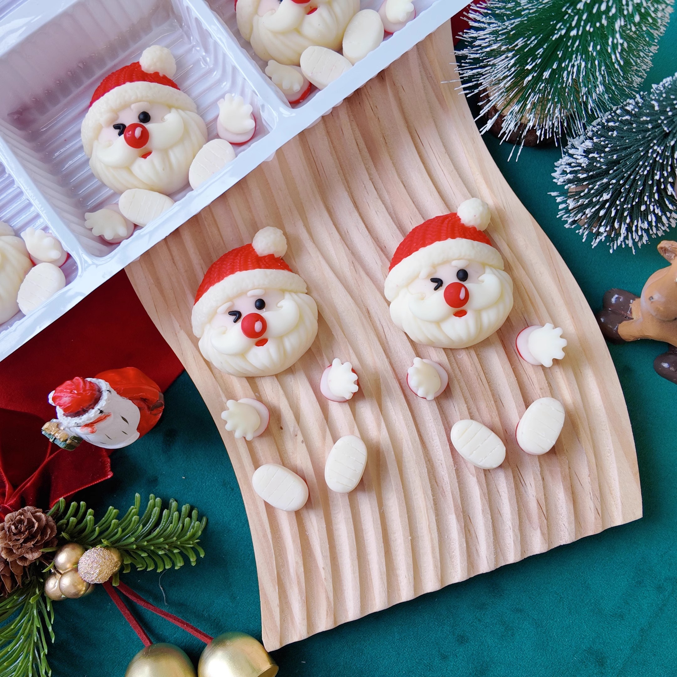 圣诞老人网红创意圣诞节蛋糕巧克力圣诞树装饰西点摆件插件可食用