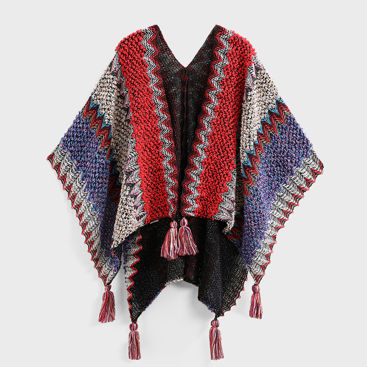 民族风披肩斗篷女云南大理青海西藏旅游拍照特色针织外搭披风围巾