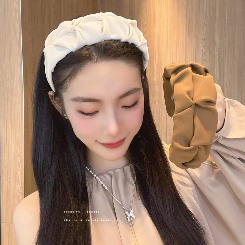 新品大圆脸适合的发箍女生夏季高颅顶头箍2023新款高端头窟显脸小