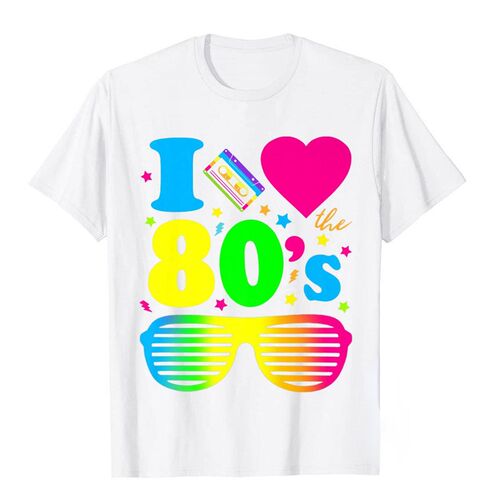 极速.I Love The 80s Clothes For Women And Men Party Funny Te