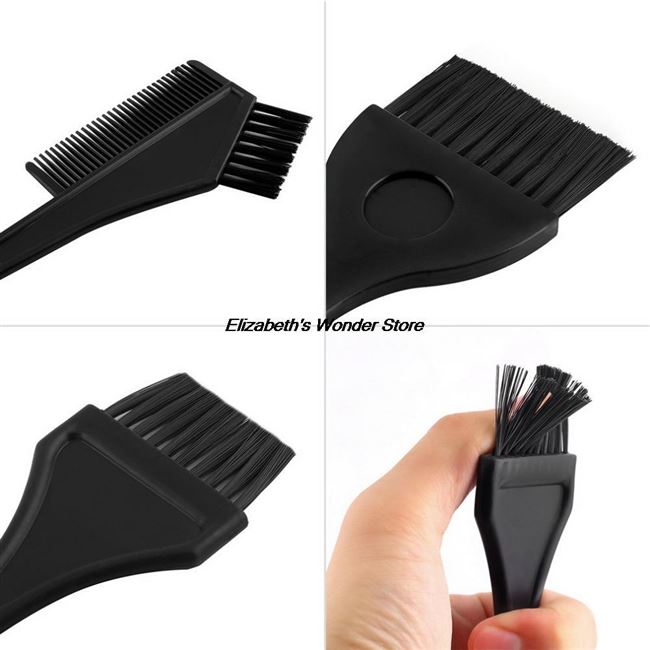 新品4pcsset hair dye colouring brush comb black plastic mixi