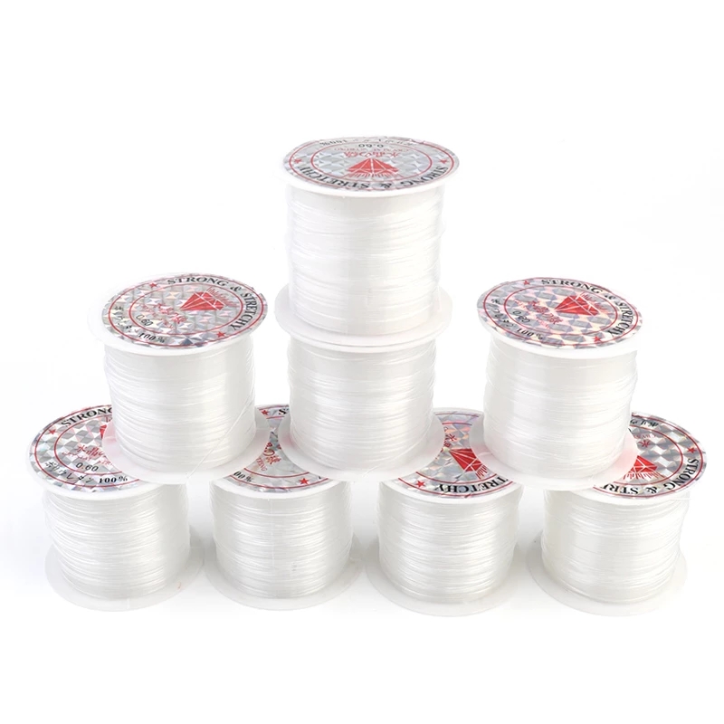 1PC 0.2-1mm Fishing Line For Beads Wire Clear Non-Sretch Nyl