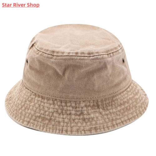 极速New Fisherman Hat Vintage Denim Bucket Hats Outdoor Men