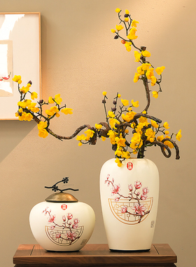 美式乡村花鸟陶瓷储物罐家居软装饰品客厅玄关酒柜样板间摆件欧式