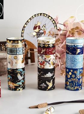 5 Pcsset Decorative Retro Divine Gold Washi Tape Set