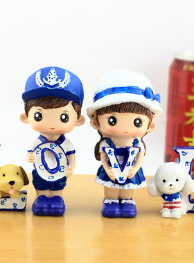 创意love海军娃娃树脂工艺品家居桌面装饰品摆件送男女生生日礼物