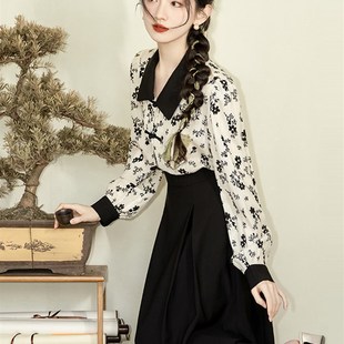 新品年轻女教师穿搭套装秋季 新中式公开课衣服气质中年妈妈连衣