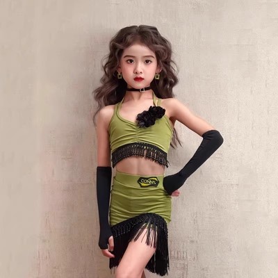 2025新款春夏女童拉丁舞练习服
