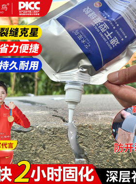 裂缝修补屋顶防水补漏水泥地面墙体缝隙速干灌缝胶密封堵漏填缝剂