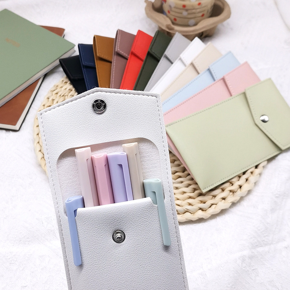 小笔袋收纳包小容量小众便携式旅行眼影散粉腮红美妆工具袋PU皮质