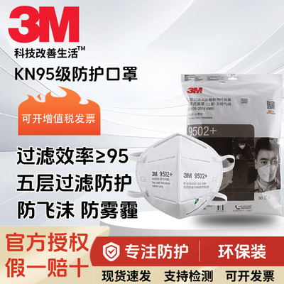 3MN95头戴防雾霾尘口罩9502+