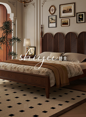 时余塔莉娅床法式复古全实木床中古风1.8米公主床美式主卧2米大床