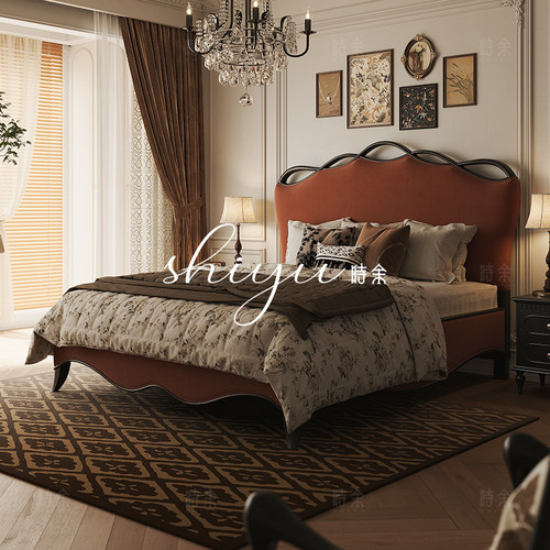 「潮汐木纹」白橡床｜法式公主床