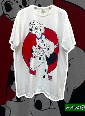 Story Carrie 斑点狗Dalmatian dog青春潮流学生复古圆领短袖T恤