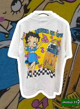 Story Carrie  Betty Boop贝蒂娃娃纯棉宽松重磅硬挺潮流短袖T恤