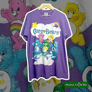 Story Carrie  美潮宽松休闲复古动画爱心小熊Care Bears短袖T恤