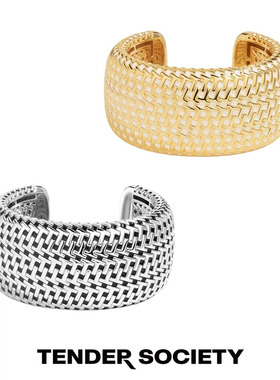 Tender SocietyT for Tender系列白金老花珐琅手镯时尚高级
